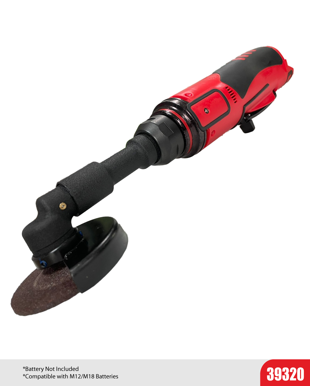 Meuleuse électrique sans fil à angle droit et à arbre allongé de 3 pouces - 12 V