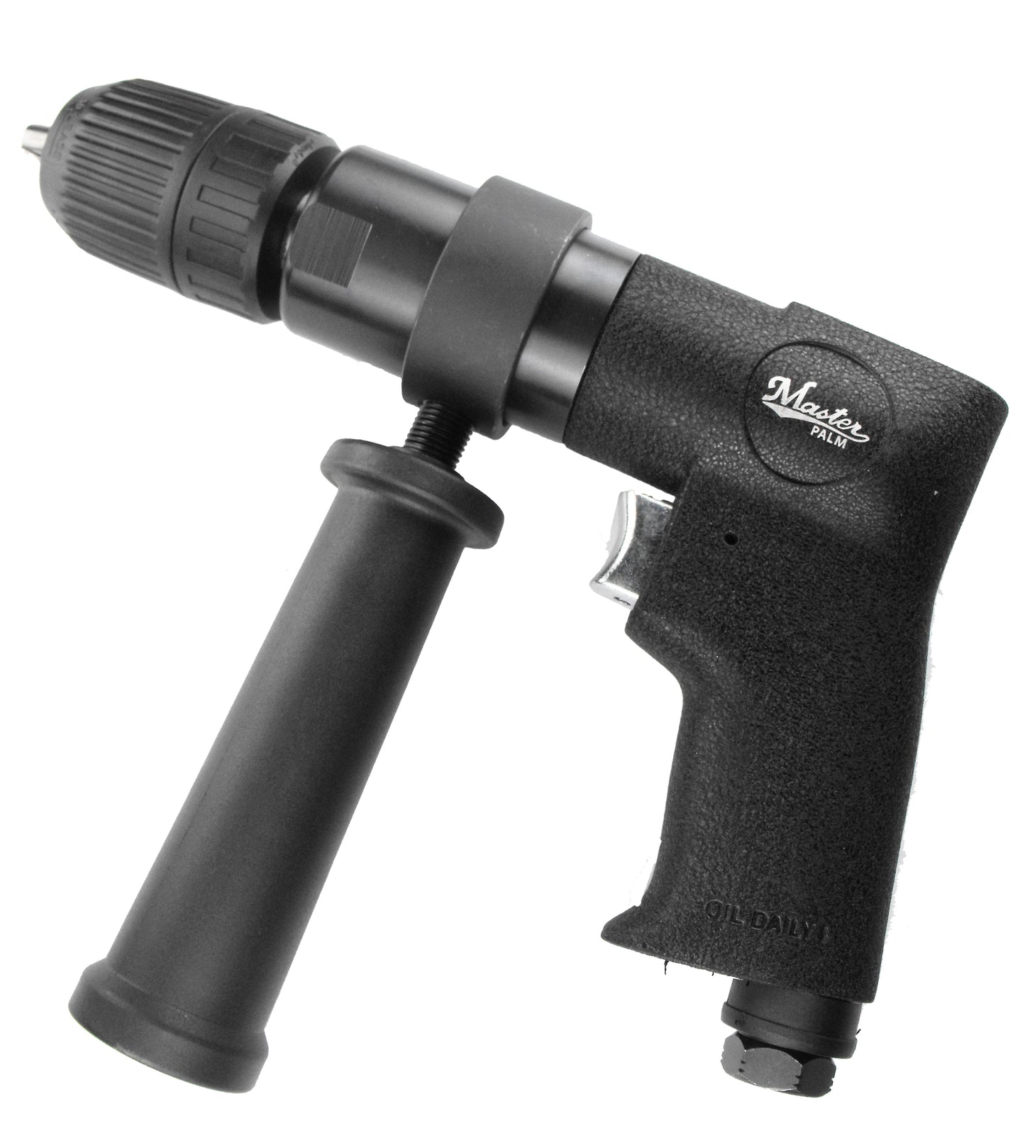 Master Palm Industrial 1/2" Air Drill with side Handle, Quick Change Chuck and Non-reversible